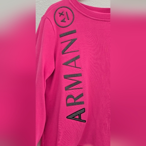Armani Exchange Women's Longsleeve Sweatshirt Vertical Side Logo XL - Picture 2 of 8